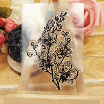 

Hot sale Phalaenopsis Transparent Clear Stamps / Silicone Seals Roller Stamp for DIY scrapbooking photo album/Card Making