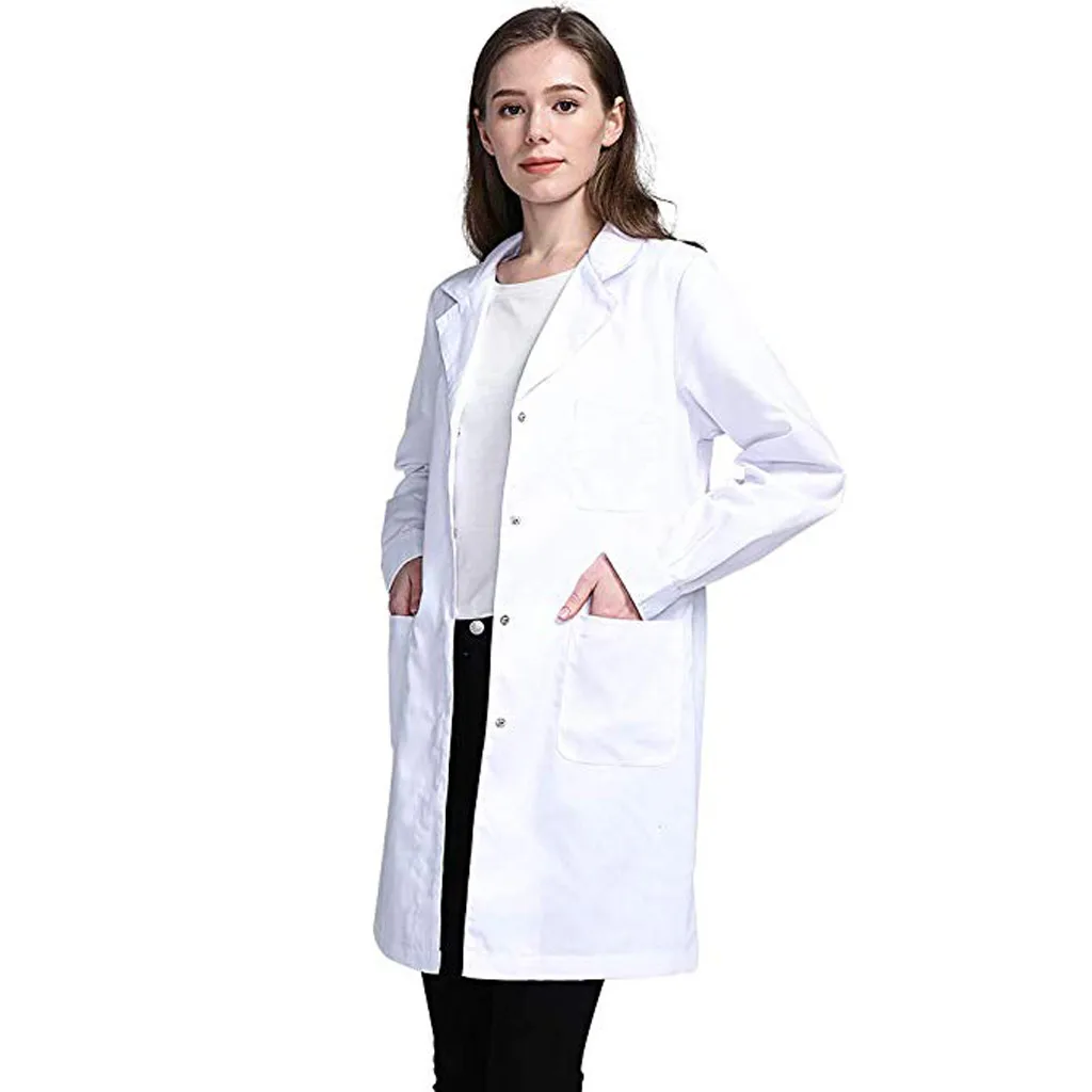 Новые Белые куртки Для женщин сексуальный Косплэй медицинский лабораторный халат Костюмы медсестры врачебный халат Для женщин человек костюм лаборанта, стоматолога медицинский костюм# G8