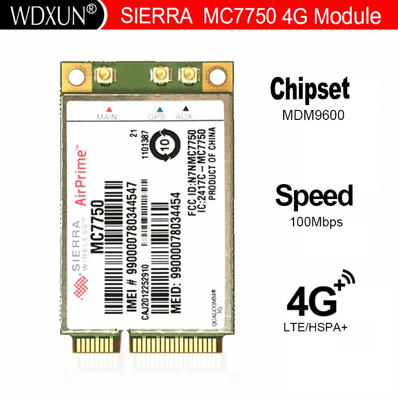 Разблокированный Sierra AirPrime MC7750 LTE 700 (B13) HSPA + GSM GPRS EDGE и EV-DO модуль 4G PCI Express WWAN Verizon