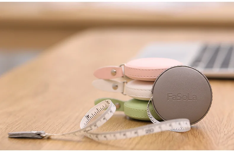 Mini Tape Measure Cute Portable Amount Pu Clothing Ruler Measure Measurements Bust Hip Circumference Girdle Soft Ruler Tape Mete