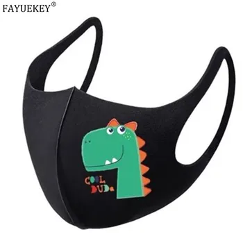 

Washable Anti-Dust Cartoon Masks Black Cycling Mouth Face Respirator Mask For Children Deodorate Kids Boys Girls Outdoor Travel