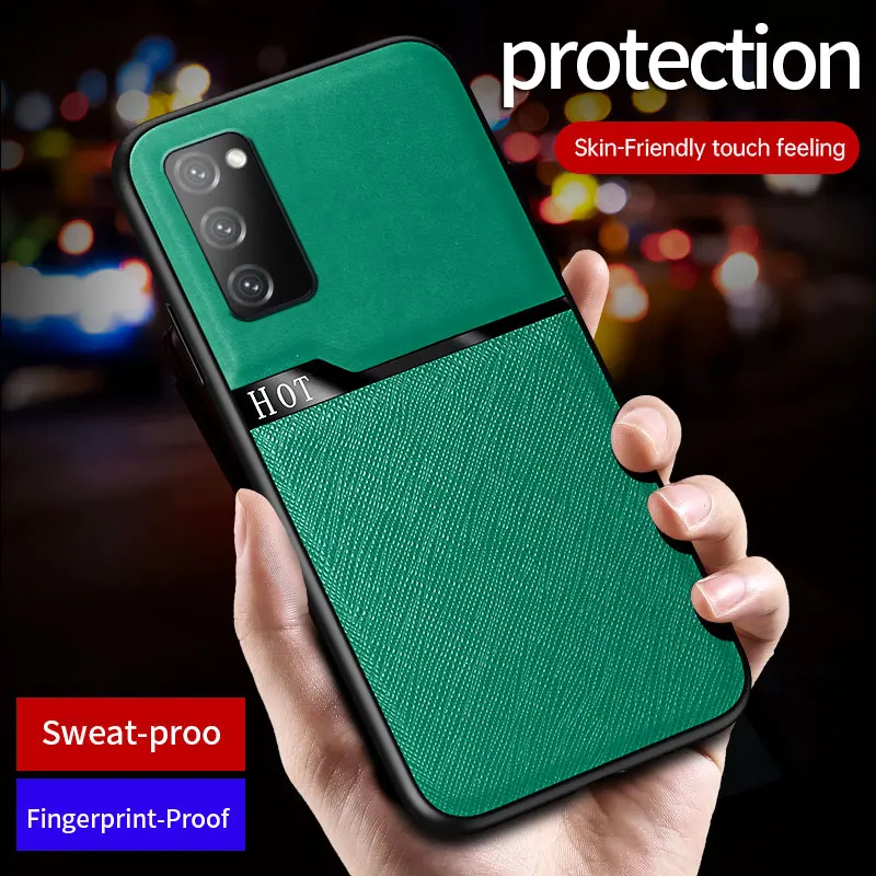 

KEYSION Fashion Phone Case for Samsung S20 FE S20 Lite Splicing PU Leather Back Cover for Galaxy S20 Ultra S20 Plus