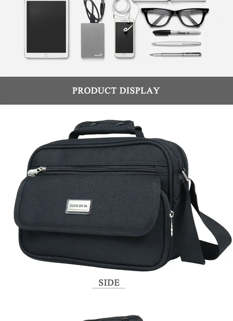 GREATOP Multi-Packet Business Men Messenger Bag Oxford Waterproof  Male Shoulder Bags Travel Crossbody Bags Men Handbag Y0027