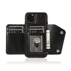 Кожаный чехол-бумажник для IPhone 11 Pro с отделением для кредитных карт, ударопрочный откидной Чехол 5,8 дюйма