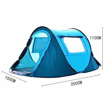 

Fully Automatic Outdoor Multi-person Camping Hand Throw 1 Second Speed Open Tent Family Camping Windproof Rainproof Sunscreen