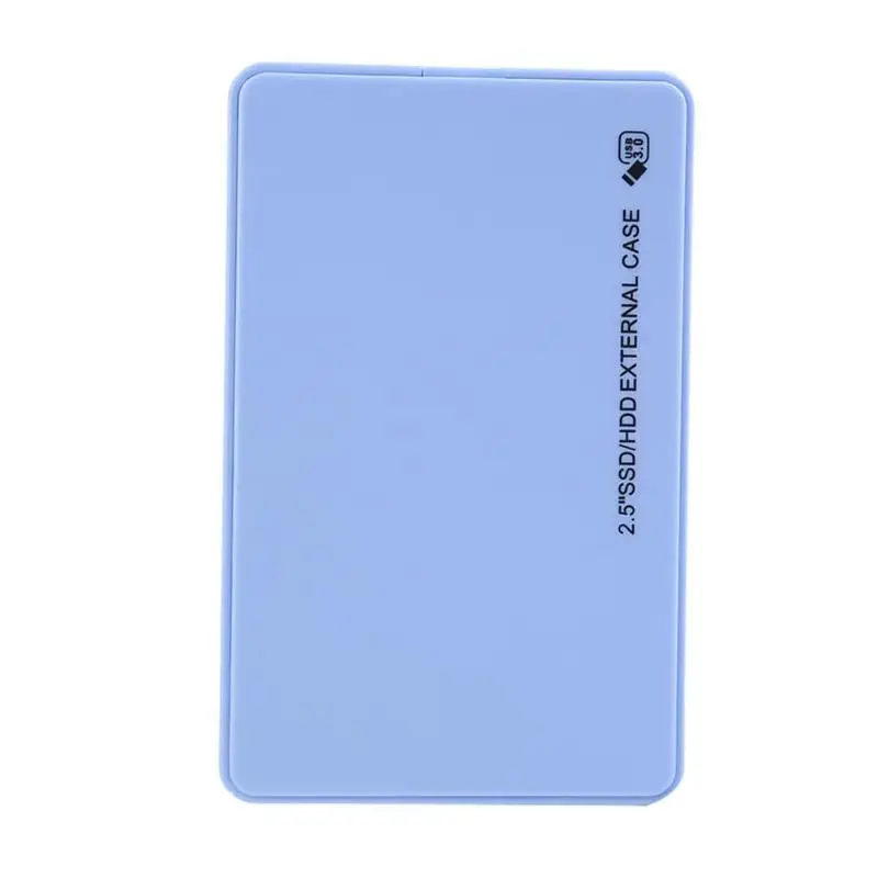 Blue 2,5 дюймов USB3.0 жесткий диск Корпус SATA HDD SSD Мобильный Внешний чехол для резервного копирования данных Расширение памяти для ноутбуков - Цвет: Blue