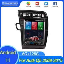 Reproductor Multimedia para coche, unidad principal de Audio y navegación GPS, pantalla Vertical de 12,1 pulgadas, Android 11, 6 + 128GB, para Audi Q5 2009 2015, IPS, HD, Tesla