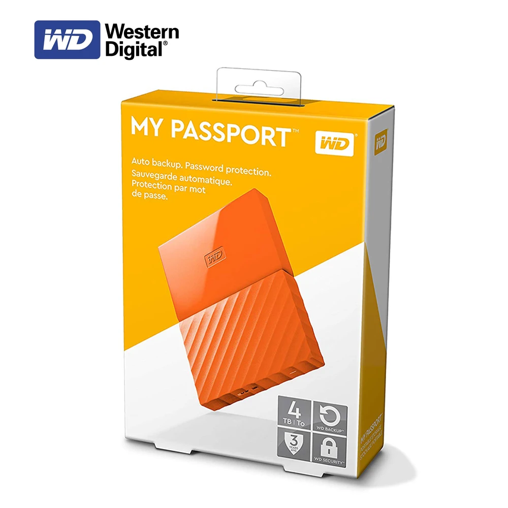 Western Digital My Passport HDD 2 ТБ 4 ТБ USB 3,0 портативный внешний жесткий диск