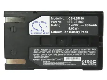 

Cameron Sino Battery for Samsung VP-D351i VP-DC161Wi VP-D965W SC-D353 VP-DC165Wi VP-DC165WB Replacement SB-LSM80 800mAh