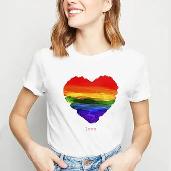 

Rainbow Clothes soft girl aesthetic summer t shirt for women trendy clothes white top street wear 2020 fashion korean vintage