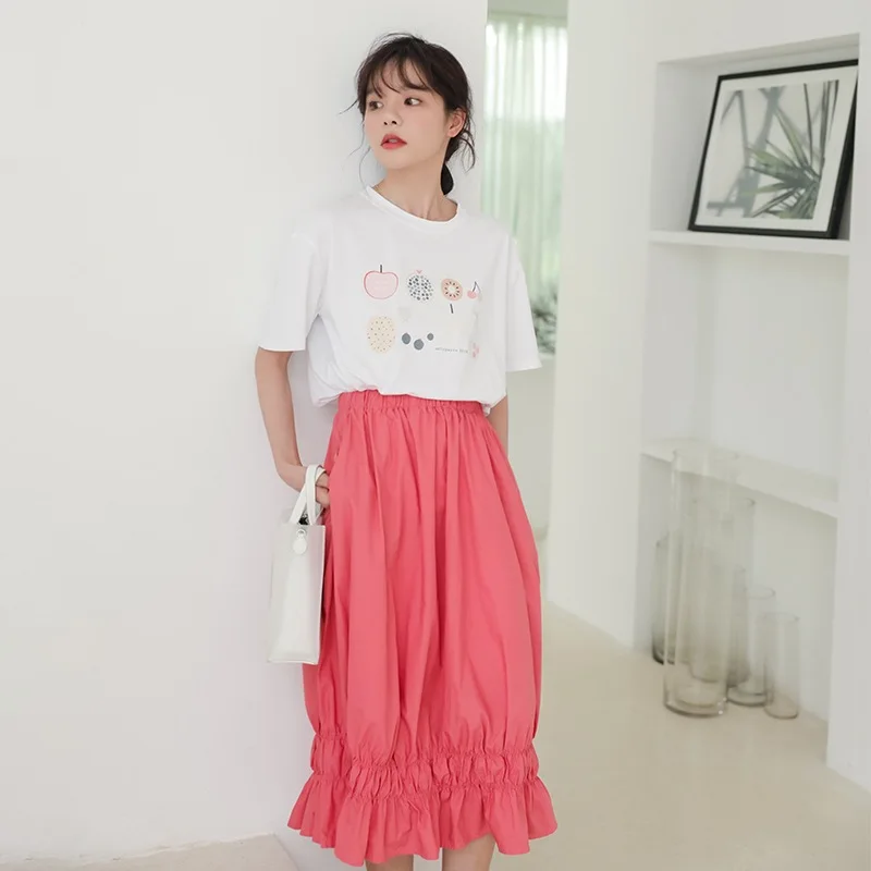 

Summer New Style Breathable INS Super Fire Very Fairy of Method Half-length Public Pleated Skirt Medium-length Country Skirt Qua