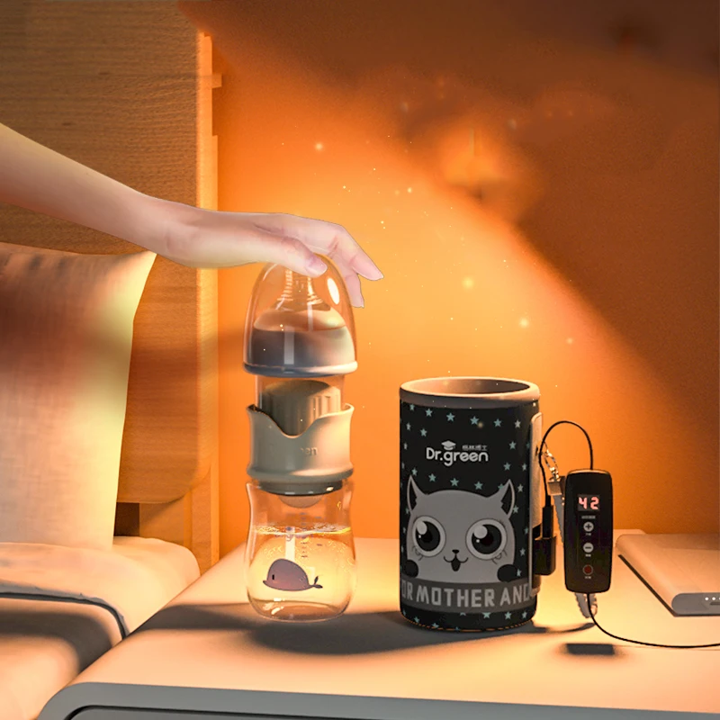 

Baby milk Bottle Warmer Thermostat Bag Car Portable USB Heating Intelligent Warm Milk Tool Insulation Cover Baby Bottle Warmer