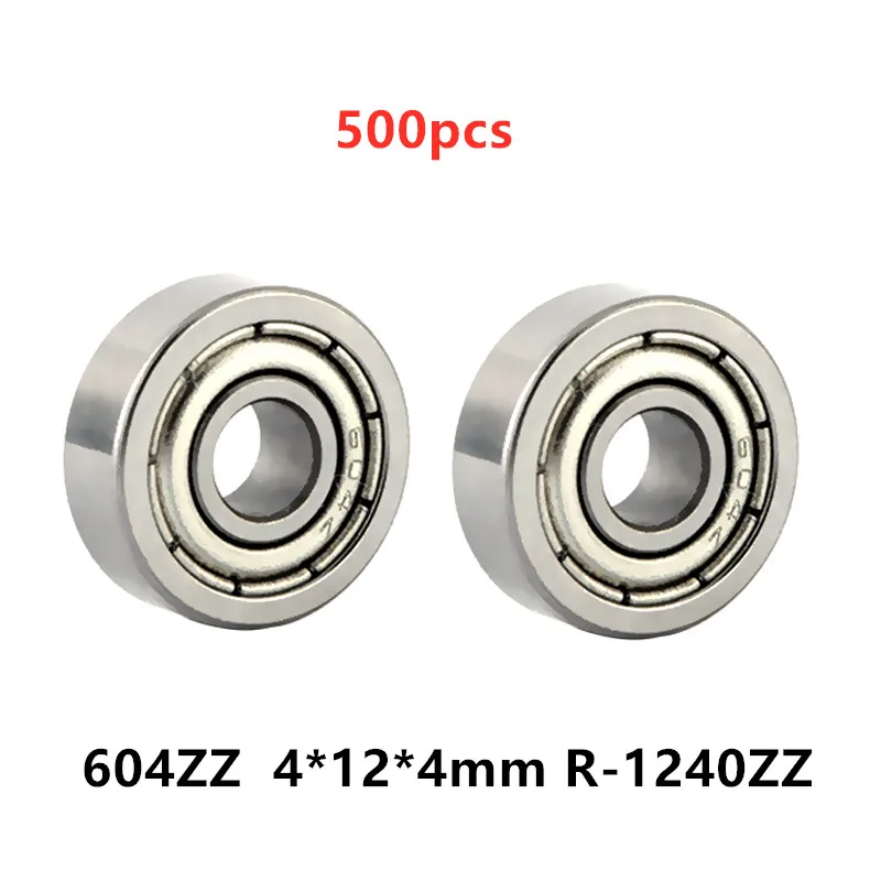 500 шт. 604ZZ 4*12*4 мм R-1240ZZ миниатюрный шарикоподшипник 604 2Z 604Z экранированный крышка