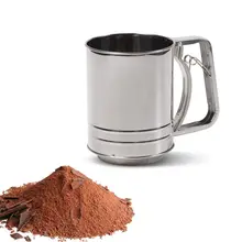 Handheld Baking Cake Tool Stainless Steel Hand Flour Powder Mesh Cup Sieve Shaker,flour,The kitchen,filter C90D