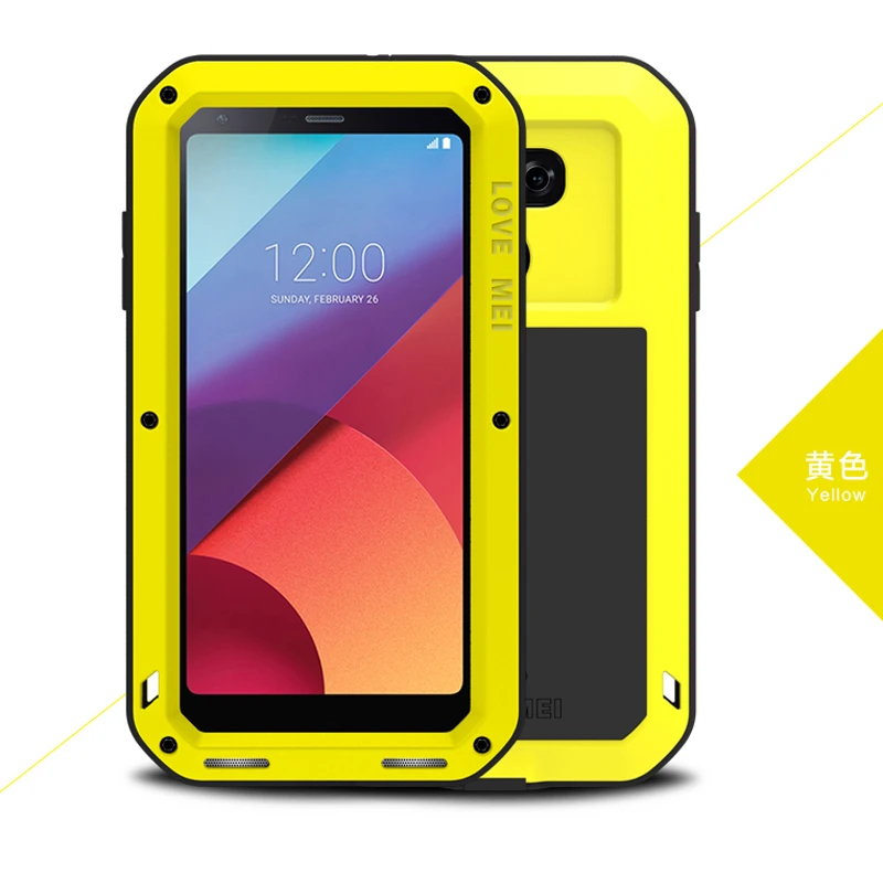 LOVE MEI Алюминиевый металлический панцири для LG G6 чехол funda+ Gorilla glass противоударный силиконовый чехол Полный чехол для телефона чехол для LG G6