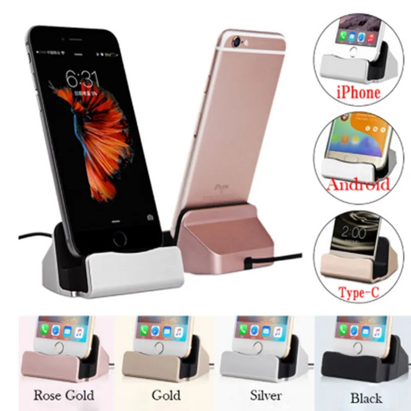 

2-in-1 USB Cable Data Phone Charger Dock Stand Station Charging For iPhone X XS Max XR 6 6S 7 8 Plus 5 SE Docking Desktop Cradle
