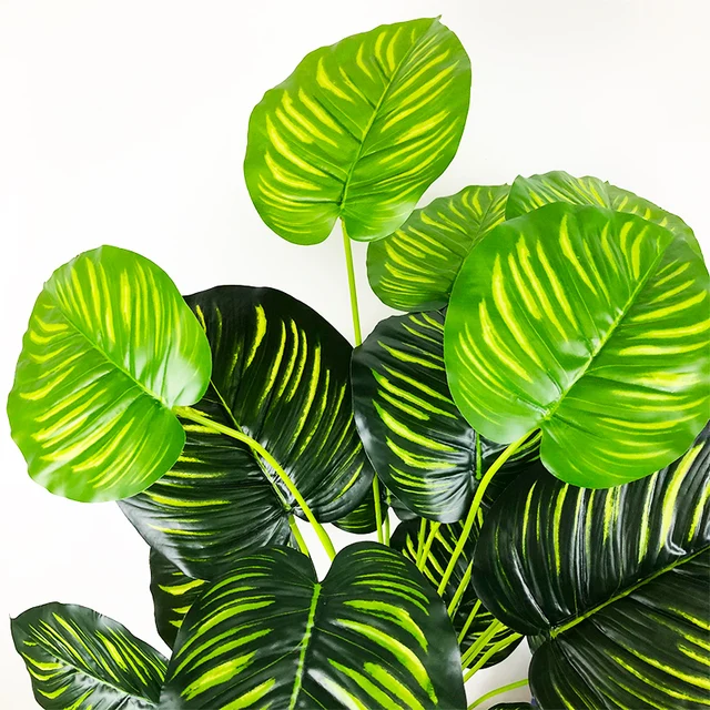 Купить 75 см 24 головы тропические искусственные растения большие monstera картинки цена