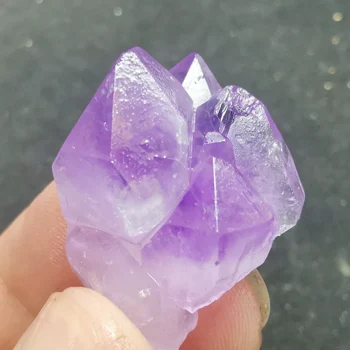 

Natural irregular hexagonal mineral specimen Amethyst Crystal Cluster stone specimen aural healing decoration color gift