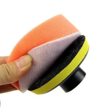 

M10 Thread Polishing Pad Foam+Wool Adapter 7Pcs Buffing Waxing 3 Inch Electric drill Replacement