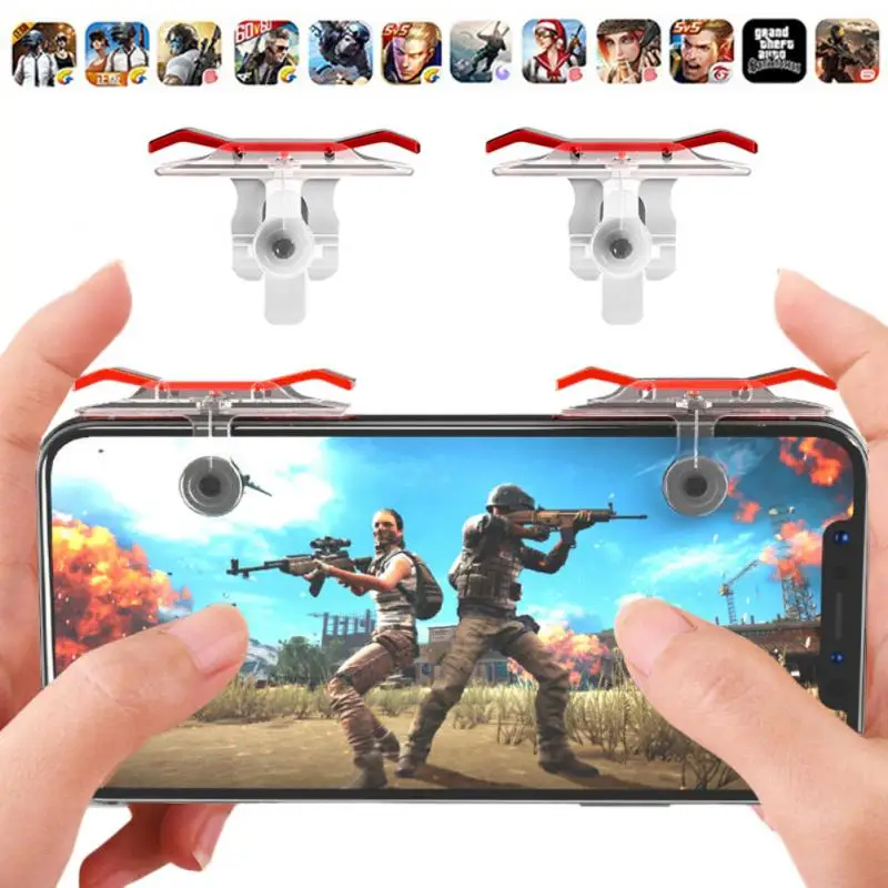 

Phone Gamepad Trigger Shooter Controller Fire Button Aim Key L1R1 PUBG FUT1 Controller Smart Phone Games Shooter Controller