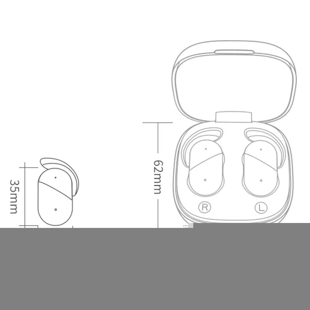 Rondaful Dual Calling Bluetooth Earphones True Wireless Earbuds TWS 5.0 Sports Stereo Bass Headset Noise Cancelling For Phone