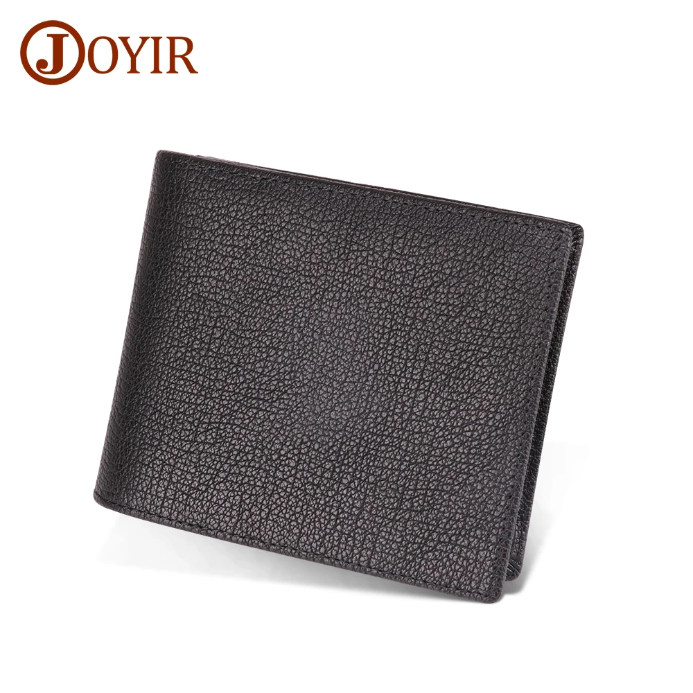 JOYIR RFID кошелек винтажный из натуральной кожи мужские Короткие Двойные кошельки Держатель для карт кошелек с отделением для монет мужской кошелек на молнии Carteira