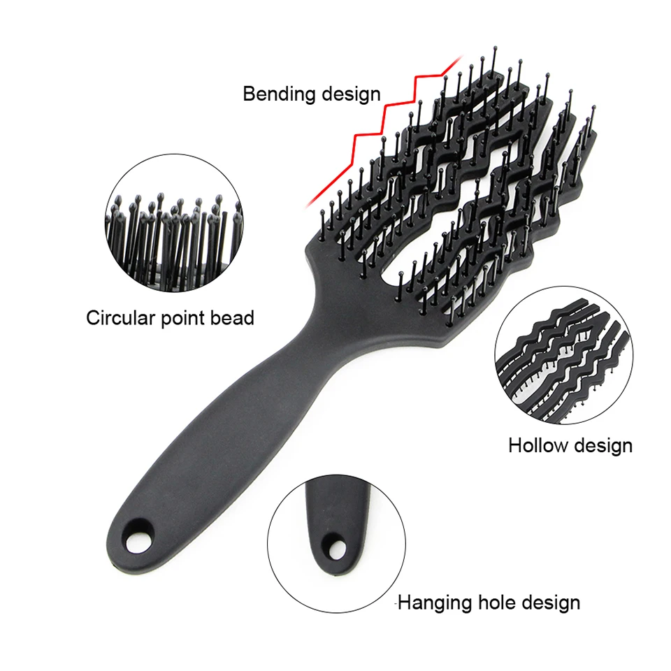 STYTON Hair Comb Women's Straightening Brush Anti Static Massage Scalp Hair Brush Curly Styling Tool Hairdressing Products