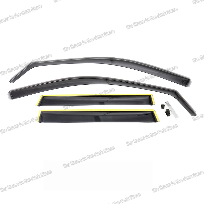 Lsrtw2017 Synthetic Resin Car Window Rain Shade Trims for Jeep Wrangler