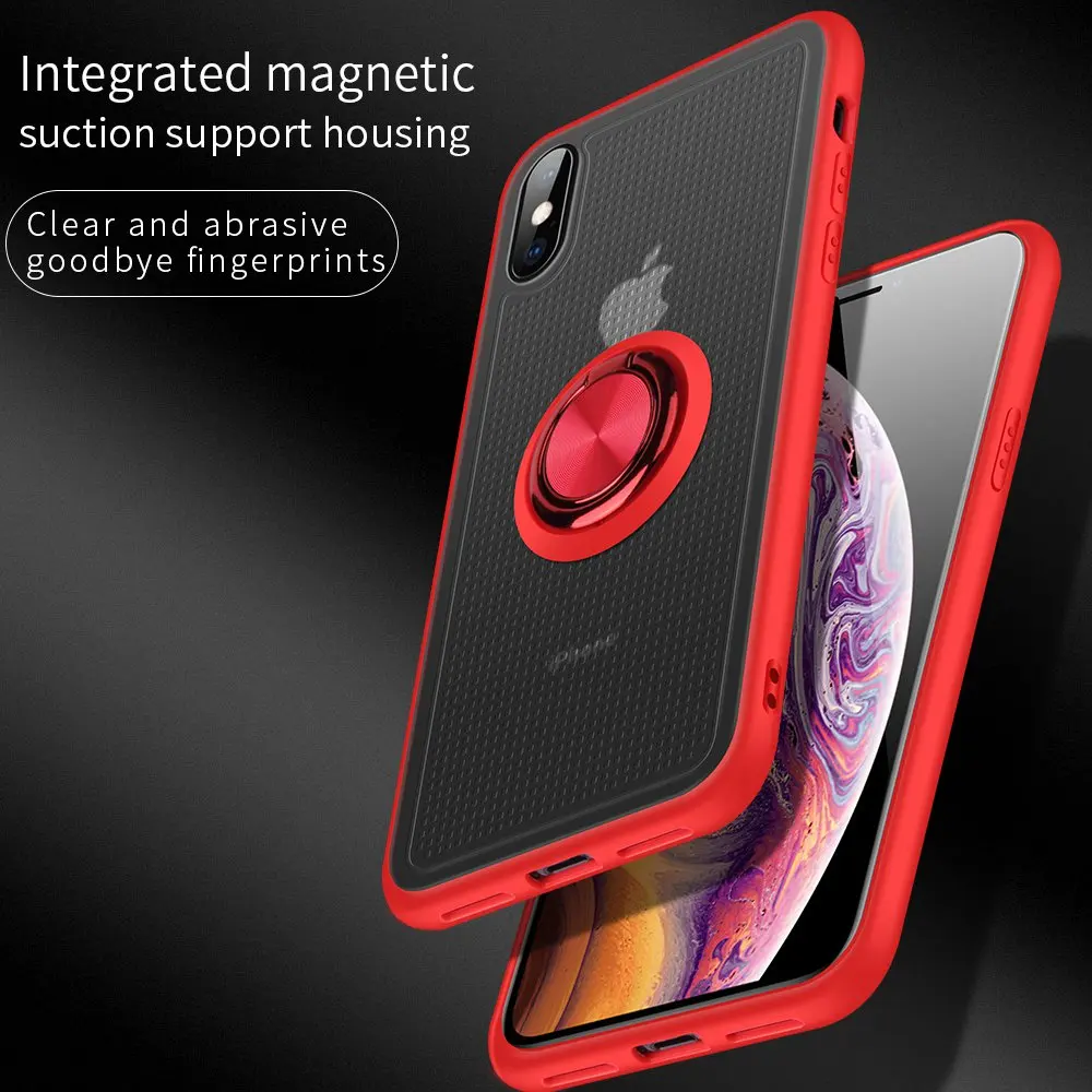 Чехол для телефона iPhone XR XS Max металлическое кольцо-Держатель подставка Магнитная