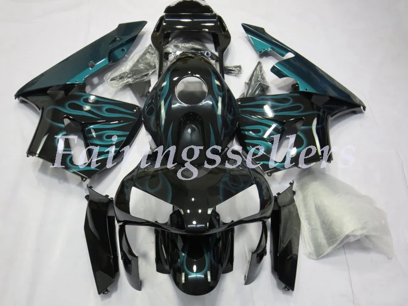 Top(Injection mold) New ABS Motorcycle Full Fairing Kit Fit For Honda CBR600RR F5 2004 2003 Fairings set Blue Flame