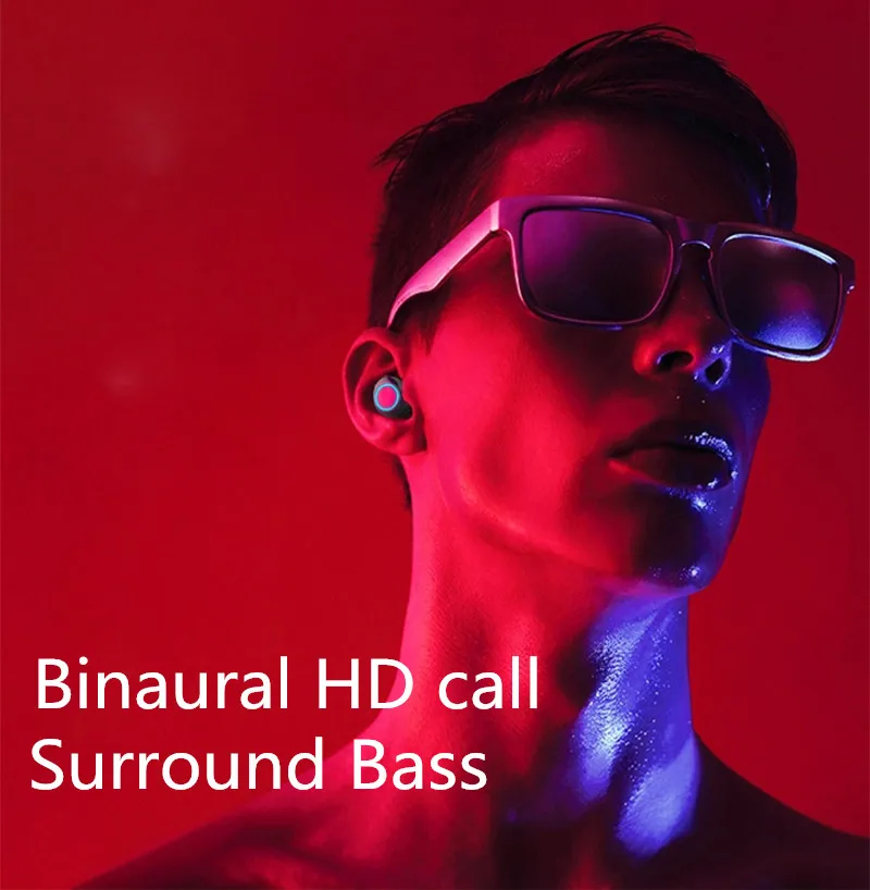 Bluetooth с сенсорным управлением наушники БЕСПРОВОДНЫЕ стереофонические HD телефонная гарнитура в ухо TWS громкой связи стерео спортивные Игровые наушники с микрофоном