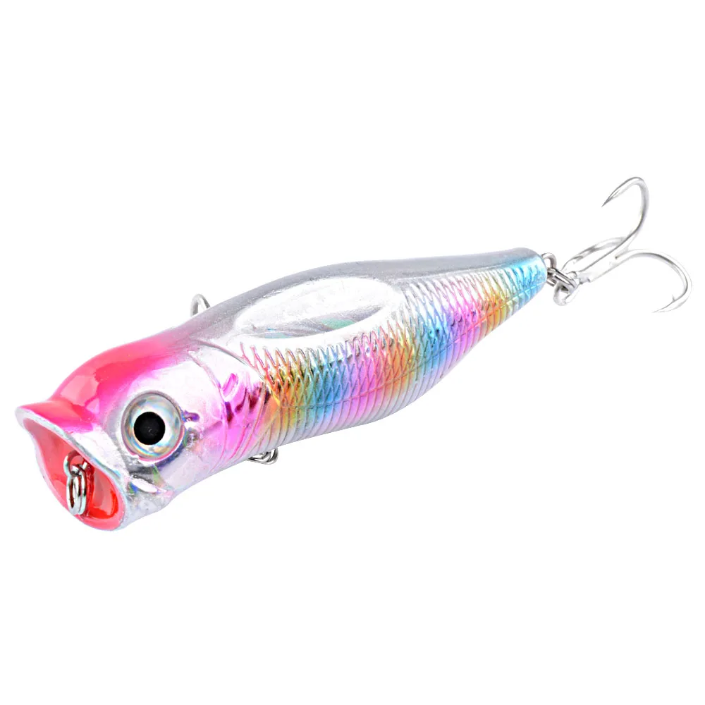 1PCS Big Floating Popper Fishing Lures Sea Topwater 3d Eyes Fish Hard Bait  Artificial Wobbler Crankbaits Fishing Tackle Swimbait