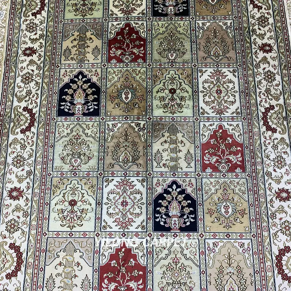 Yilong 3'x5' Восточный шелковый ковер сад изысканный ручной работы Шелк персидский ковер(HF227B