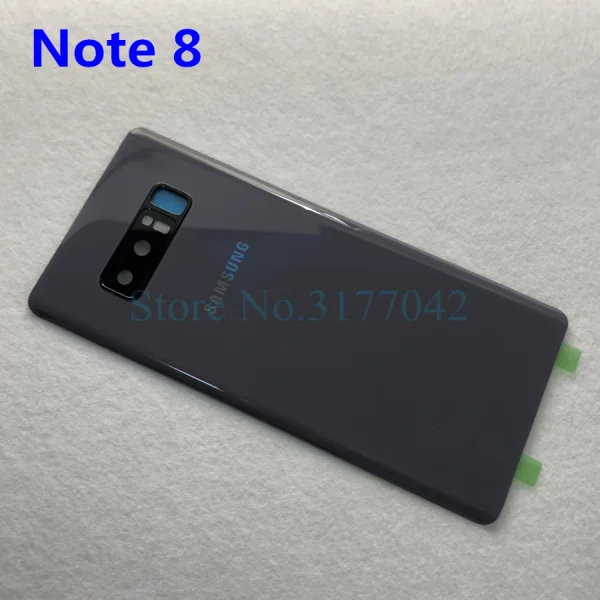 Samsung задняя Батарея крышка note8 note9 для samsung Galaxy Note 8 N950 SM-N950F N950FD Note 9 N960 SM-N960F сзади Стекло чехол - Цвет: Note 8 gray