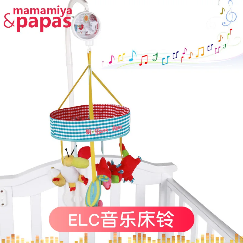

Newborns ELC Bed Bell with Rotatable Music Box Bed Bell Uses Plush Fabric