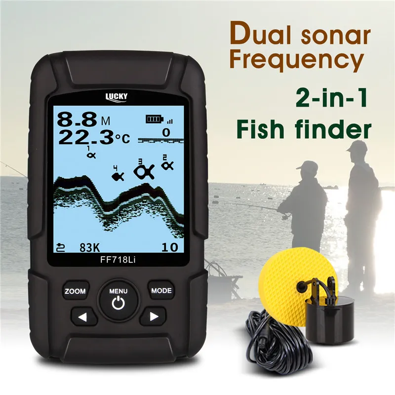 Эхолот LUCKY FF718LiD 200 кГц/83 кГц 2 гидролокатора 100 м|fishing sonar|sonar transducersonar fish |