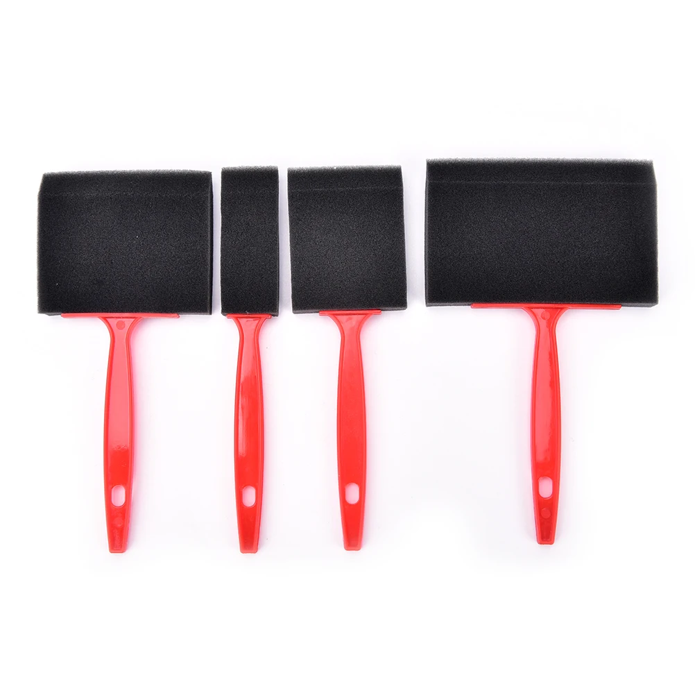 4Pcs Kids Sponge Foam Paint Brush Sponge Oil Stain Polyurethane Craft Art Craft Paint Brush Set Children Painting Brushes