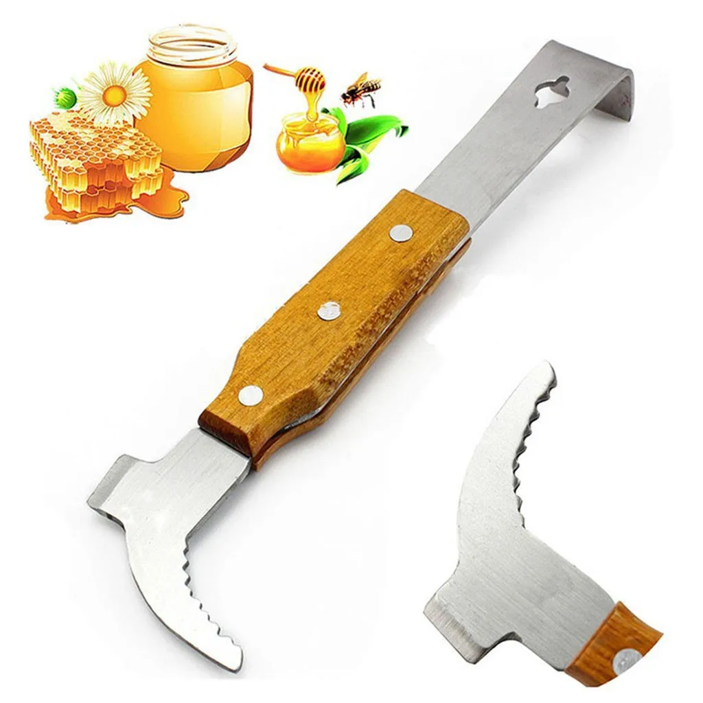  Honey Open Cover Fork Honey open lid fork scraper blade spatula food degree stainless steel honey o