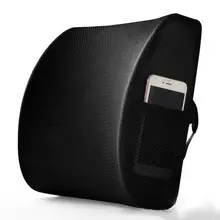 Lumbar Cushion Lower Back Support Pillow for Car Seat Office Chair Soft Memory Foam Massager Waist Cushion Pillow OX