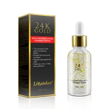 Увлажняющая сыворотка для глаз, 24 k, гладкие тонкие линии, удаляет темные круги, мешки для глаз, против морщин, выцветает, декольте, уход за кожей с сывороткой