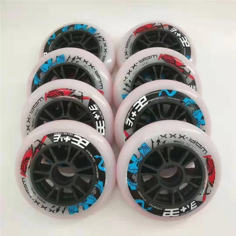 

BE+VE GO BEYOND Dual Core 110mm 100mm 90mm WAR XXX dual-hardness Inline Speed Skates Wheel for Road Track Race Tyre Pro 65A 87A