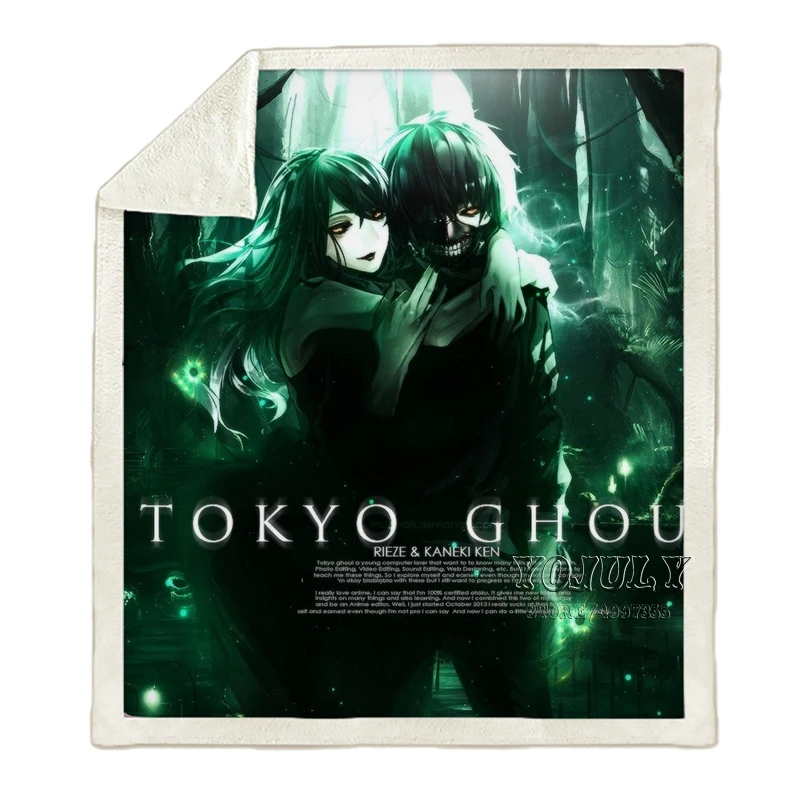13 YOJULY одежда с надписью «Tokyo Ghoul Harajuku Пижама для детей и взрослых, Объёмный рисунок(3D-принт) одеяло диван Стёганое одеяло Дорожный Чехол постельного белья в стиле «хип-хоп» с рисунком из аниме фирменный магазин-аутлет K32 - Цвет: 13