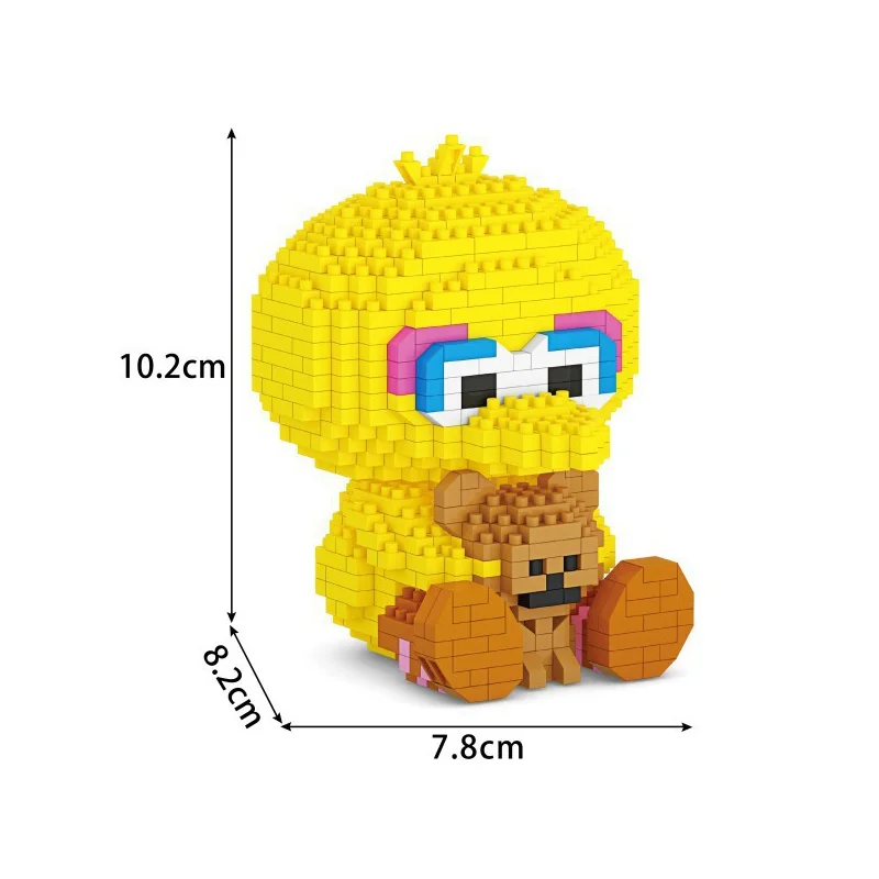 Mini Building Blocks 618pcs+ Micro Diamond Bricks Elmo Cookie Monsters Big Bird Figures 3D Model For Children Gift Toys construction blocks building blocks