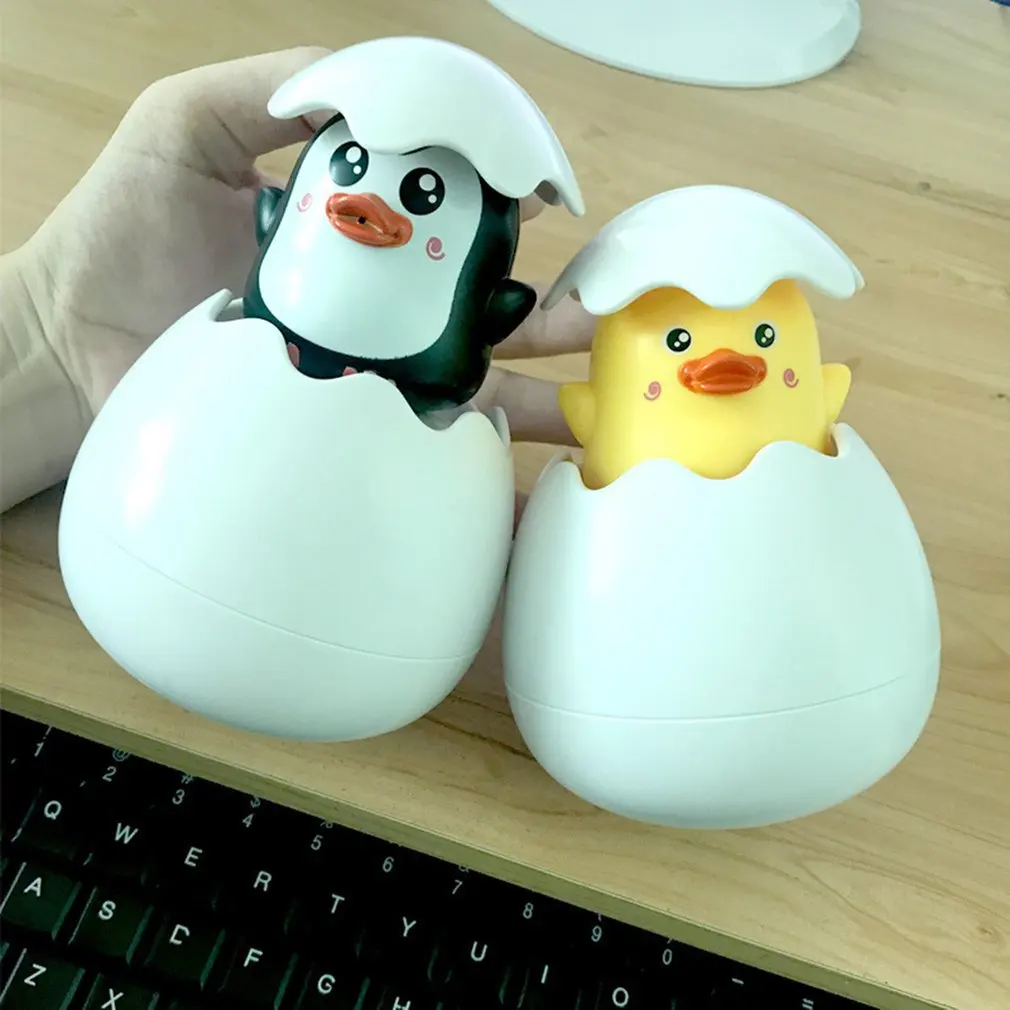 Baby Shower Bath Toys for Children Early Educational Bathtub Bathroom Sprinkling Egg Floating Duck Penguin