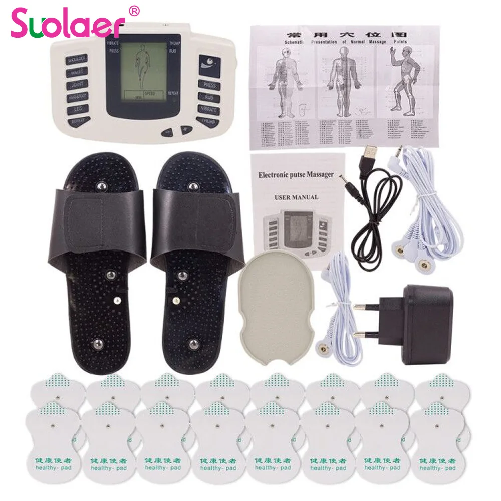 Electrical-Muscle-Stimulator Acupuncture Therapy-Massager Tens Relax-Care Pulse 16-Pads
