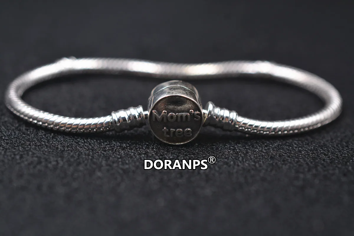 DORANPS ювелирное изделие цепочка змеи для матери браслет 925 бусины Шарм Браслеты