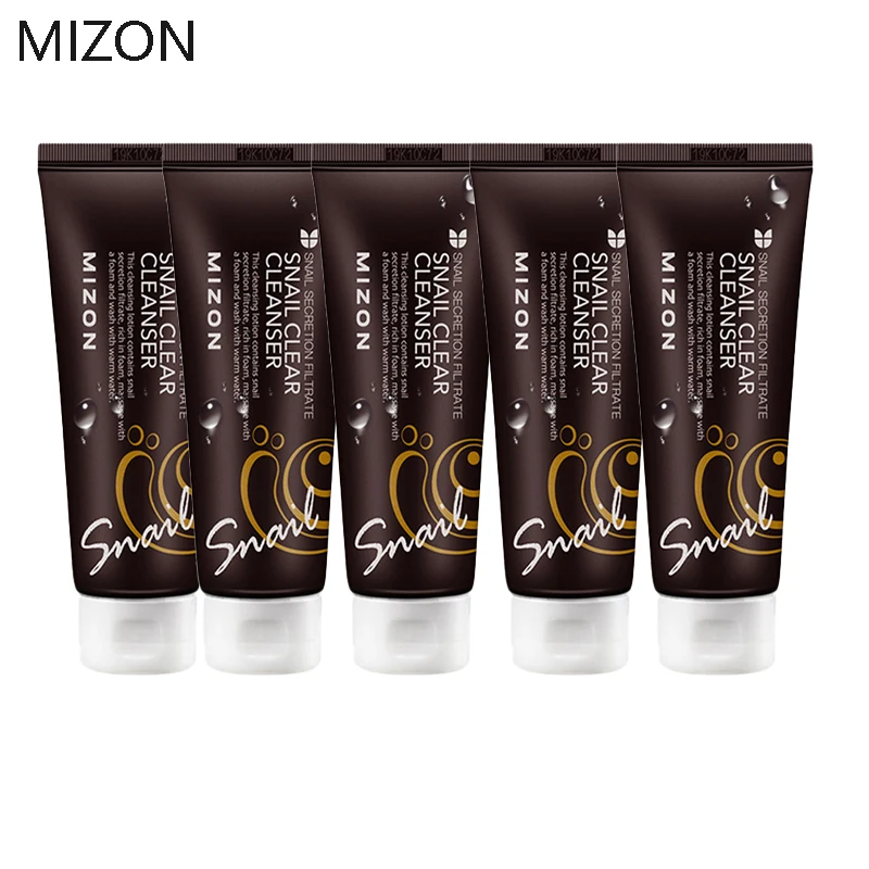 MIZON Snail Clear Cleanser 60m Black Head Remove Oil-control Deep Cleansing Foam Shrink Pores Wash Korea Cosmetics mizon snail clear cleanser 60m black head remove oil control deep cleansing foam shrink pores wash korea cosmetics