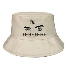 Billie Eilish, для взрослых, лето, хип-хоп, складная Панама, одноцветная, с широкими полями, Пляжная, с защитой от УФ-излучения, круглая, солнцезащитная, Рыбацкая шапка