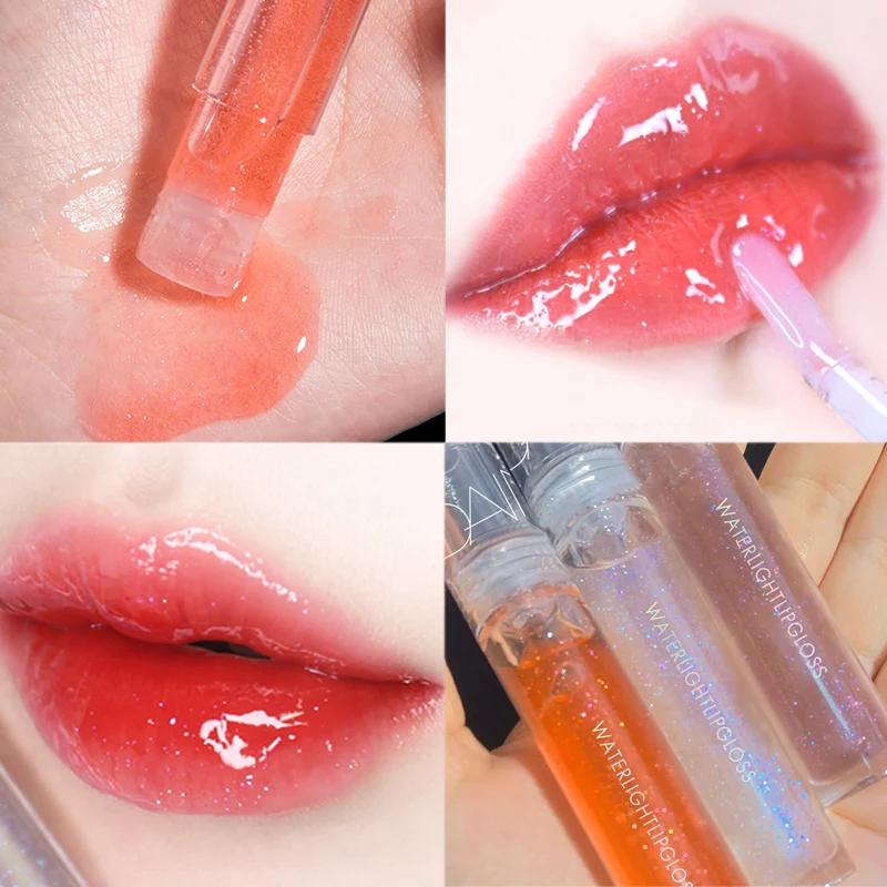

6 Colors Crystal Jelly Lip Gloss Moisturizing Glitter Liquid Lipstick Mirror Shiny Clear Lip Tint Oil Makeup Korean Cosmetics