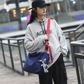 

Brand Original Design Canvas Bag Messenger Bag College Students Class Shoulder Bag Large Canvas Bag